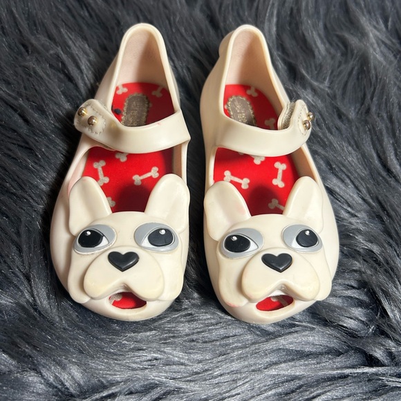 Mini Melissa Other - MINI MELISSA Ultragirl Frenchie Mary Jane Flat Cream Size 6